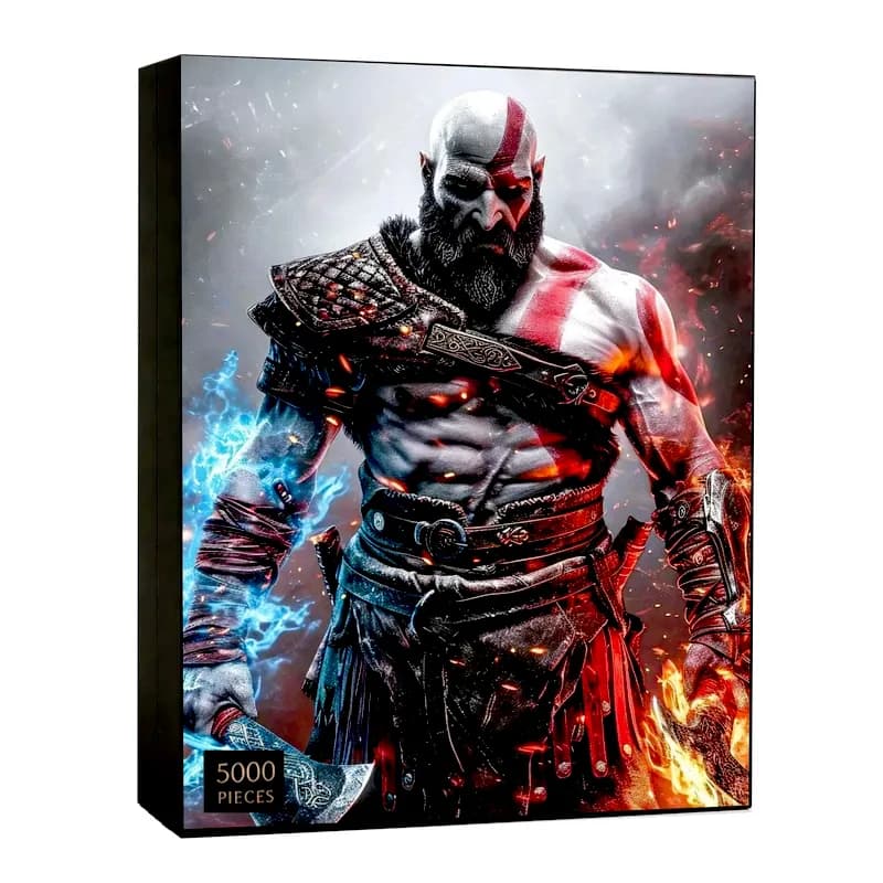 پازل چوبی ۵۰۰۰ قطعه گاد آف وار طرح کریتوس God of War Kratos