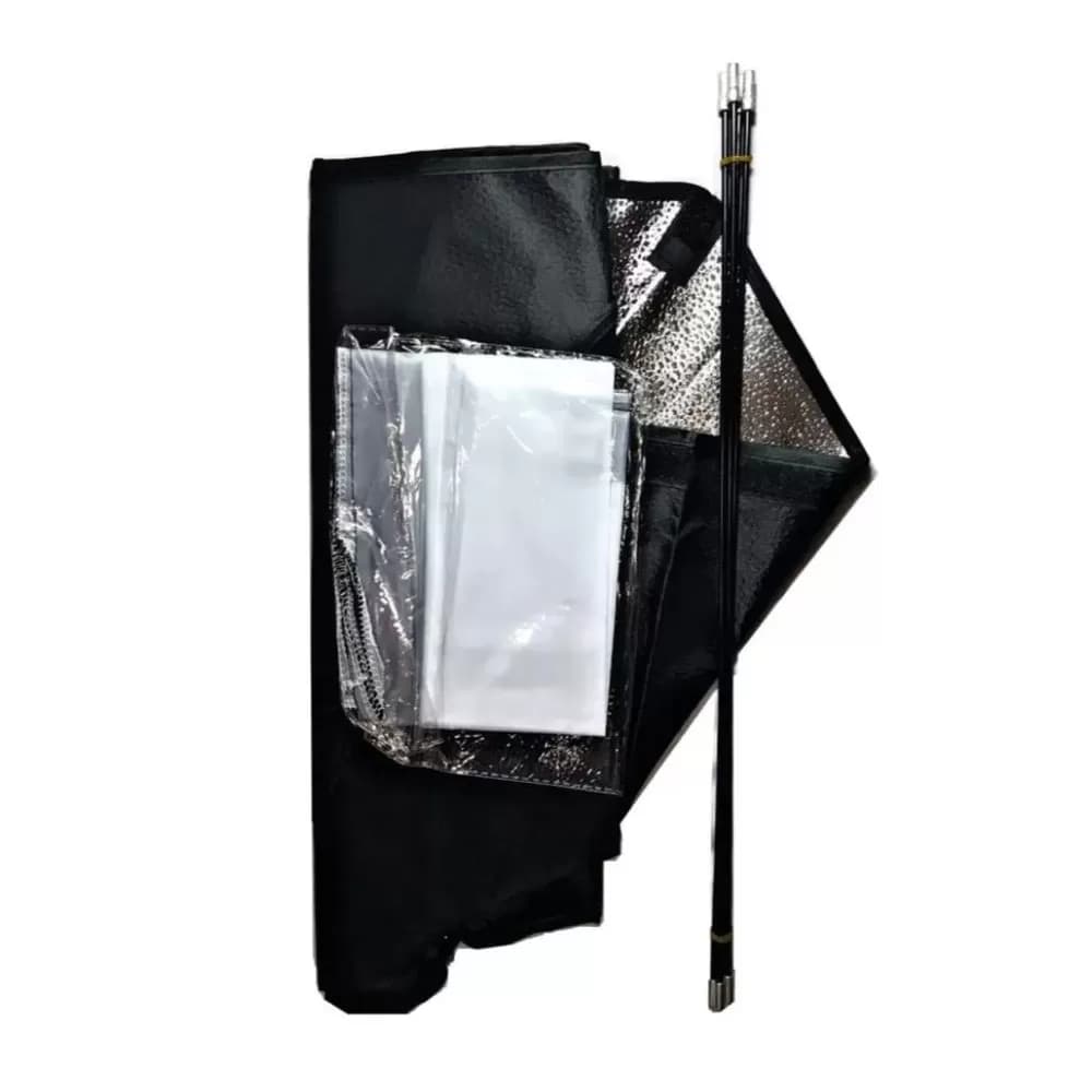 دو عدد پروژکتور 100 وات Diamond SMD T020 + دو سافت باکس 50×70 + دو پایه — تصویر ۵