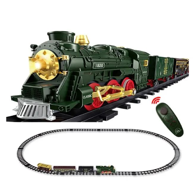 قطار کنترلی کلاسیک 44 تکه Gepettoys مدل 699-139A، چراغ‌دار، دودزا و موزیکال