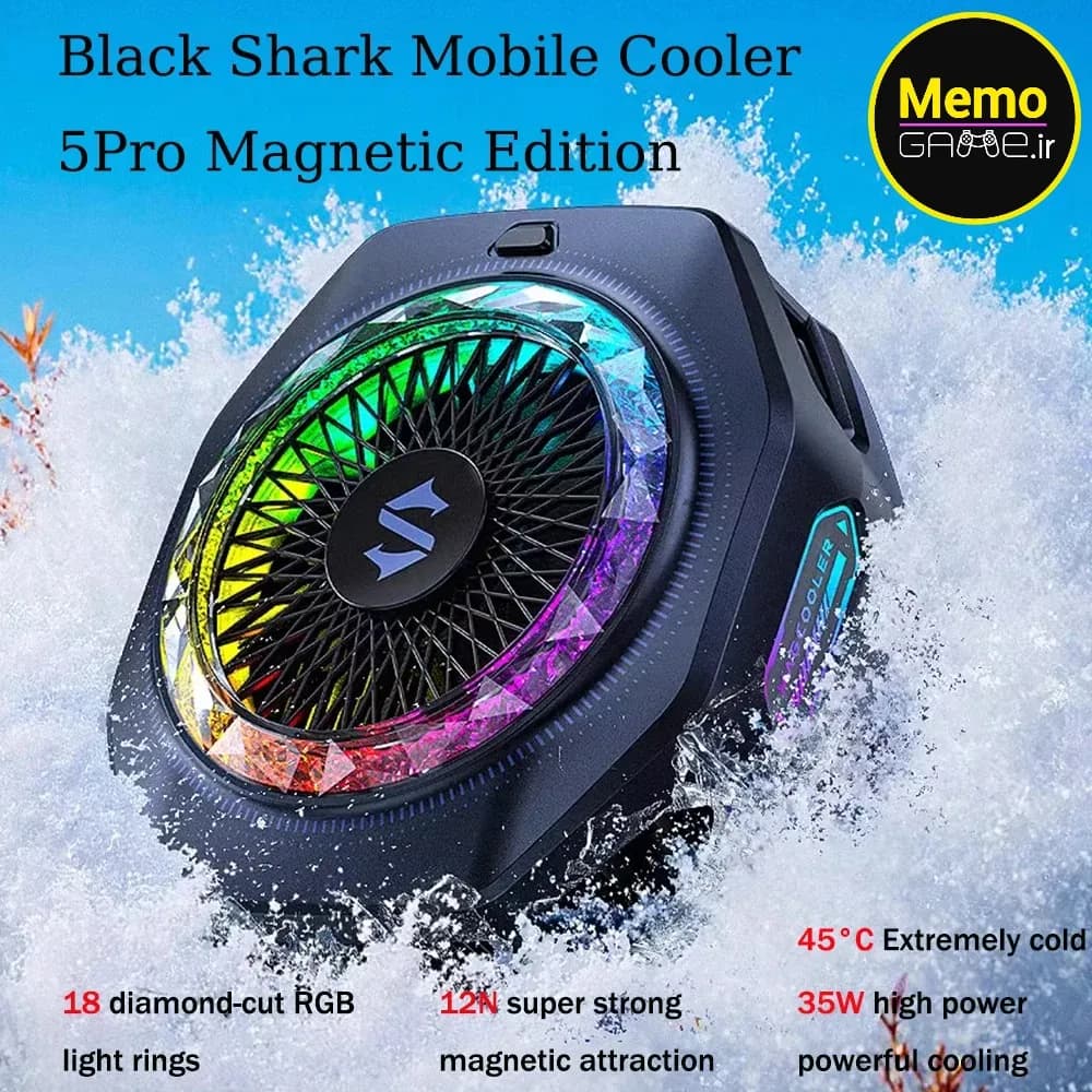 فن خنک کننده بلک شارک رادیاتوری گوشی Black Shark FunCooler 5 Pro اورجینال شرکتی