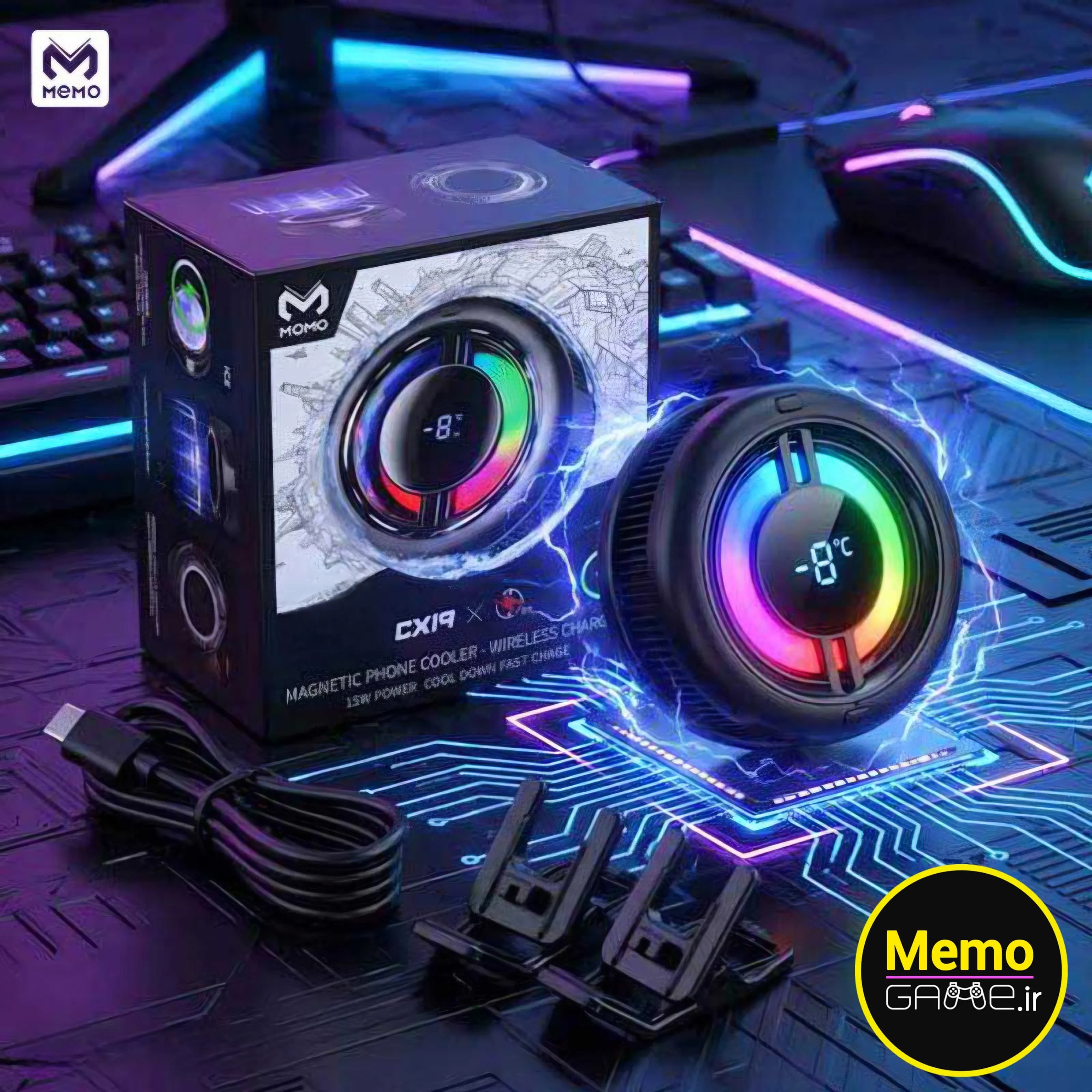 فن خنک کننده مگنتی گیره ای گوشی موبایل ممو Memo CX19 اورجینال