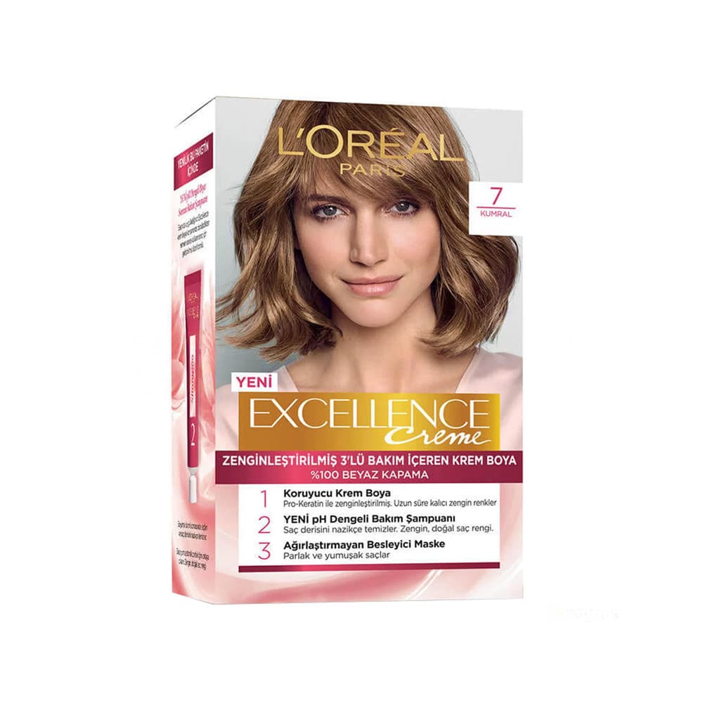 کیت رنگ مو قهوه ای شماره 7 لورال Loreal — تصویر ۳