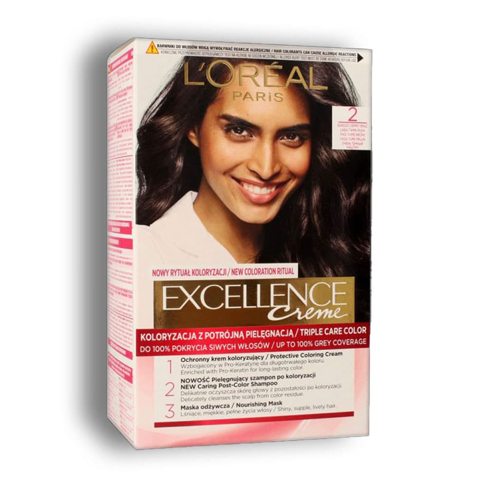 کیت رنگ مو مشکی شماره 2 لورال Loreal — تصویر ۴