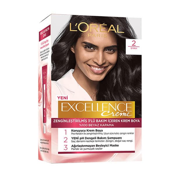 کیت رنگ مو مشکی شماره 2 لورال Loreal — تصویر ۳