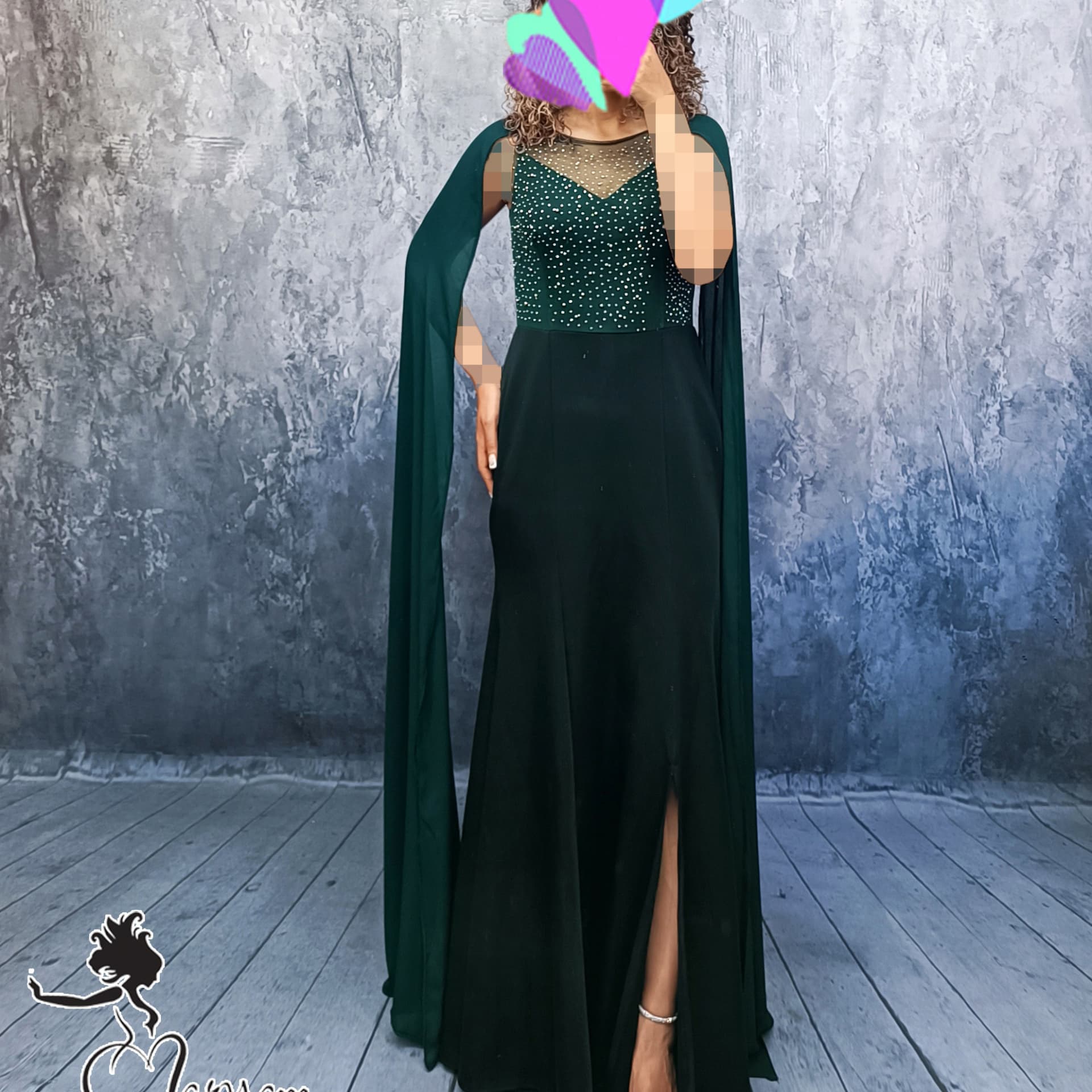 لباس مجلسی زنانه ماکسی حریر مدل لیان — تصویر ۵