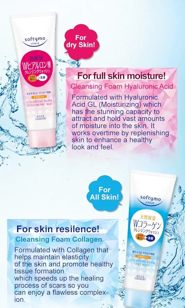 فوم شستشوی هیالورونیک اسید کوسه سافتیمو | Kose Softymo Hyaluronic Acid Cleansing Foam — تصویر ۴