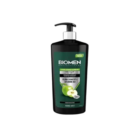 شامپو مخصوص موهای چرب حاوی سرکه سیب بیومن 1000 میل Biomen