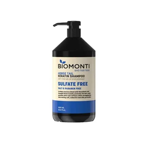 شامپو فاقد سولفات حاوی عصاره گیاه دم اسب بیومونتی 1000 میل Biomonti