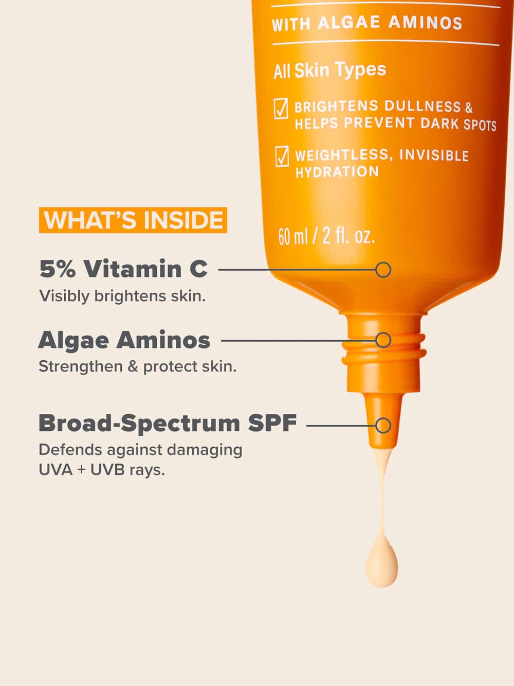 ضدآفتاب پائولاز چویسPaula’s Choice 5% Vitamin C Sheer Moisturizer SPF 50 – حجم 15 میل — تصویر ۳