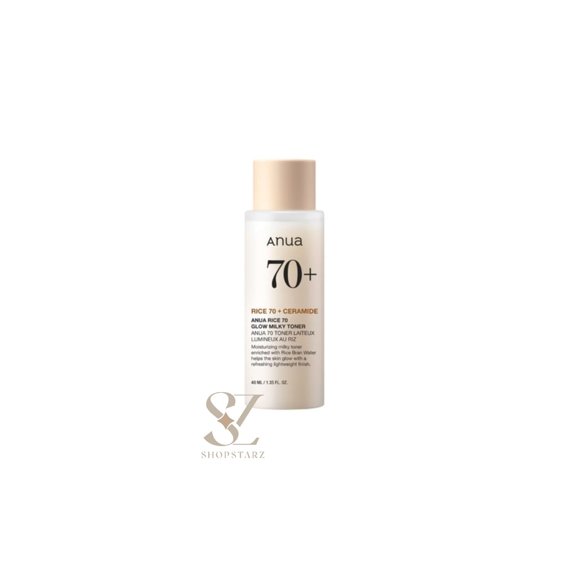 تونر برنج و سرامید آنوامدل 70+ | Anua Rice 70+ Ceramide Glow Milky Toner حجم 40 میل
