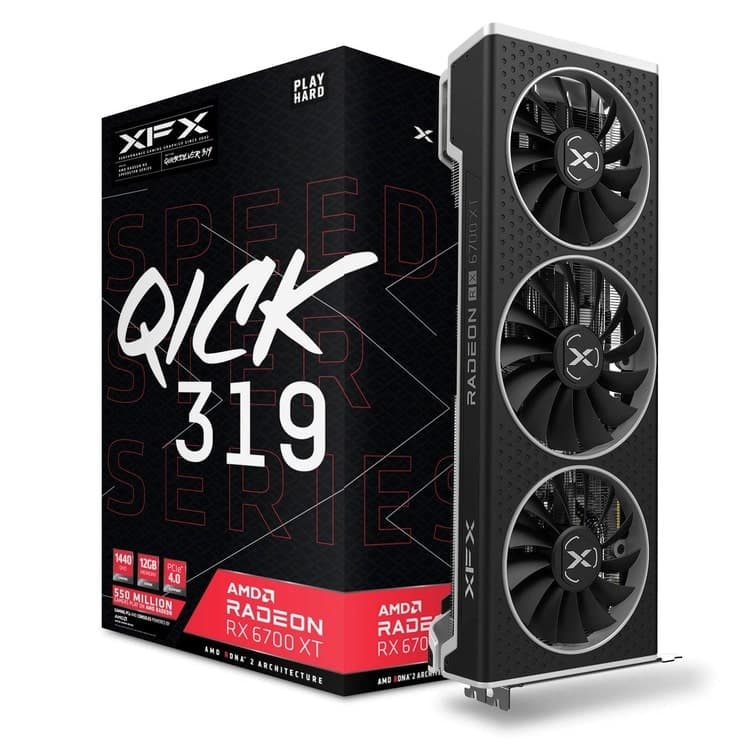 کارت گرافیک ایکس اف ایکس مدل RX 6700 XT QICK 319 حافظه 12GB