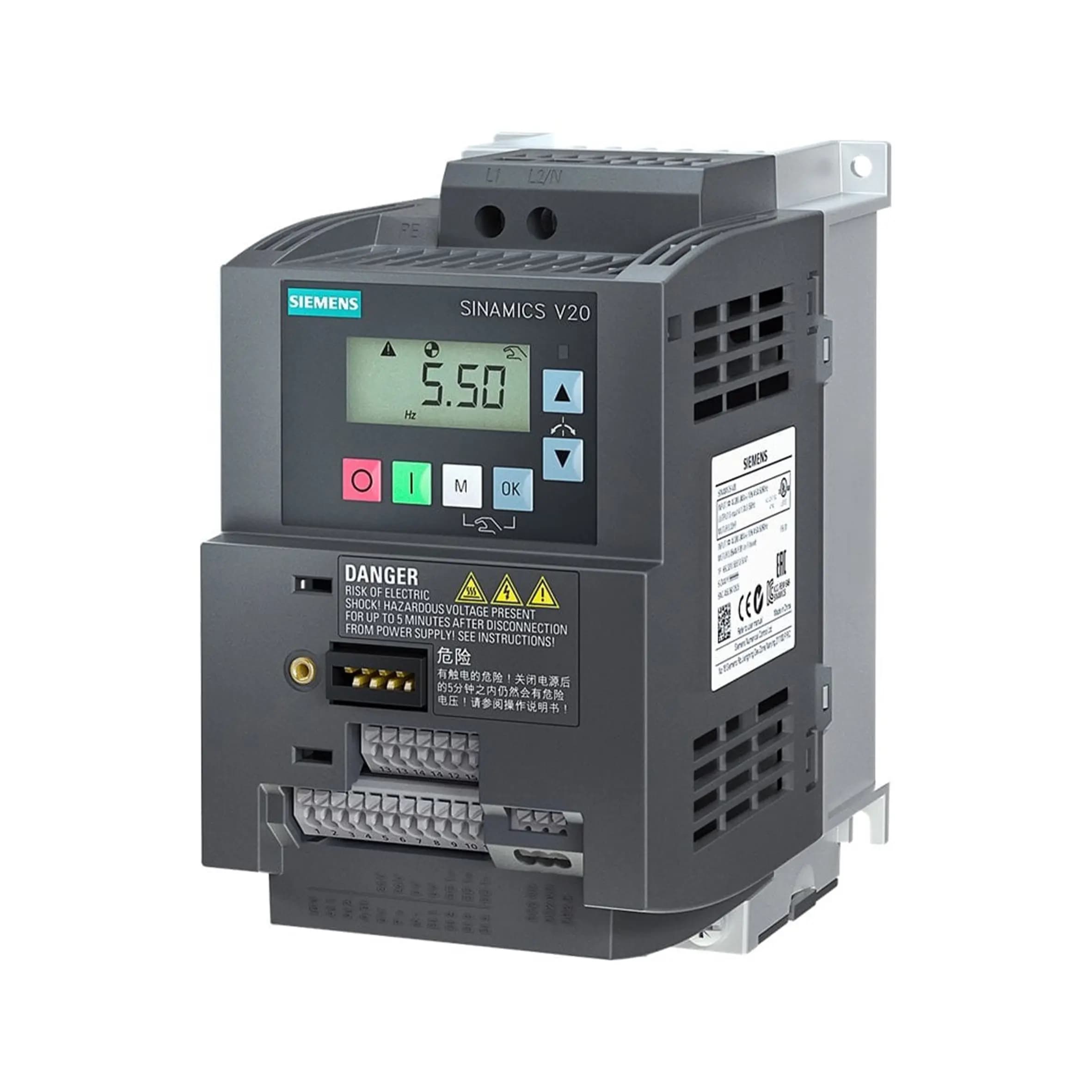 اینورتر تکفاز زیمنس V20 توان 1.1KW مدل 6SL3210-5BB21-1UV1