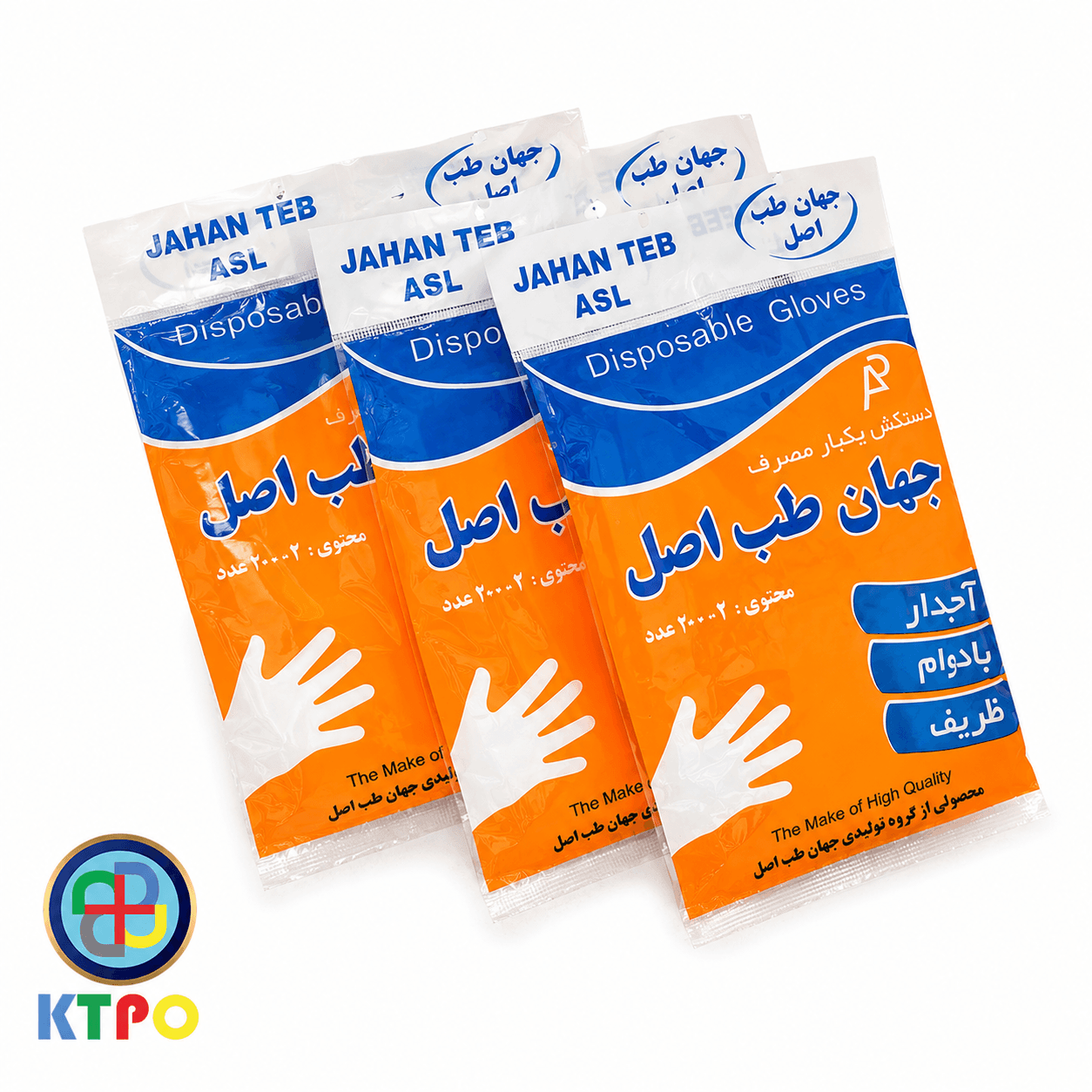 دستکش یکبار مصرف جهان طب اصل مدل J-Teb Asl-100