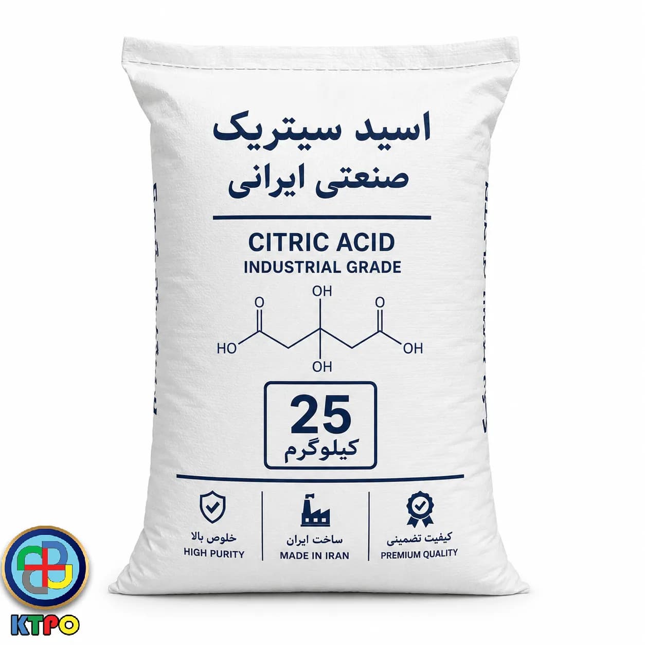 اسید سیتریک صنعتی ایرانی کد CA-IR-01 — تصویر ۲