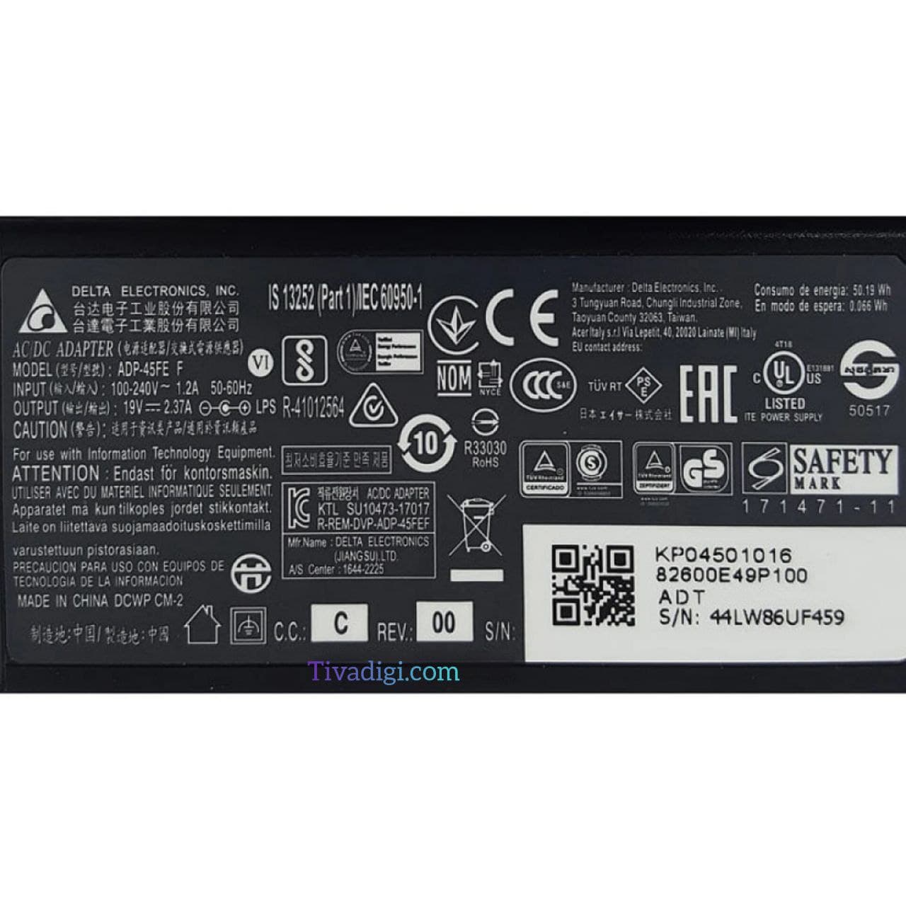 اداپتور لپ تاپ ایسر Chromebook C731 — تصویر ۴
