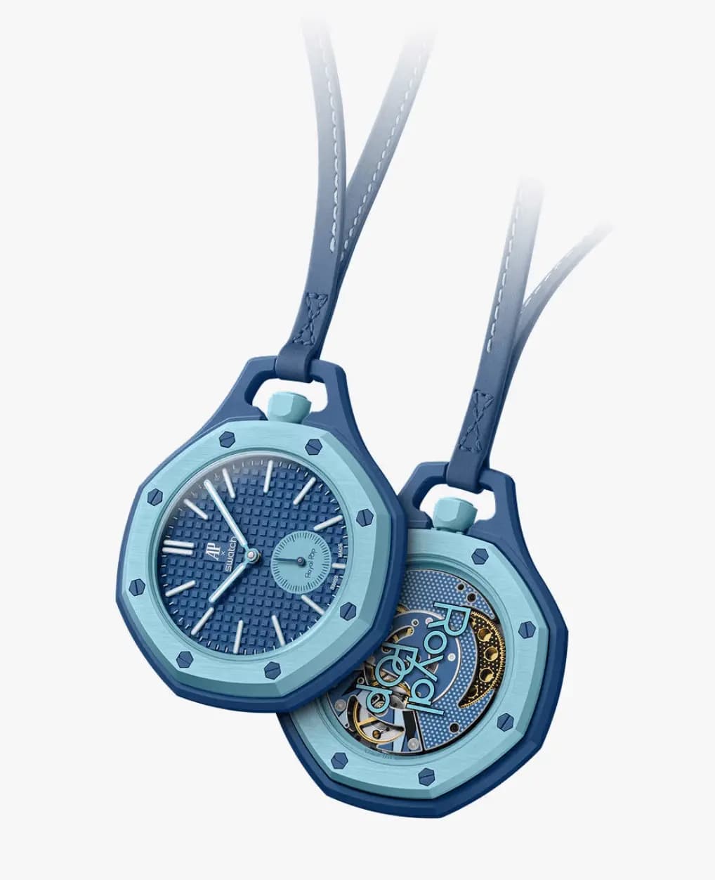 ساعت جیبی Swatch x AP مدل Royal Pop LAN BA Blue