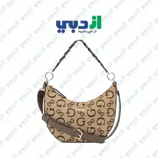 کیف زنانه Guess مدل Monica Mini Hobo رنگ Brown
