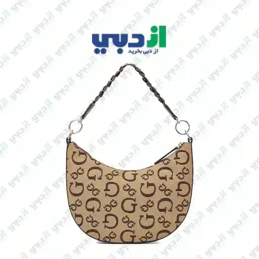 کیف زنانه Guess مدل Monica Mini Hobo رنگ Brown — تصویر ۴