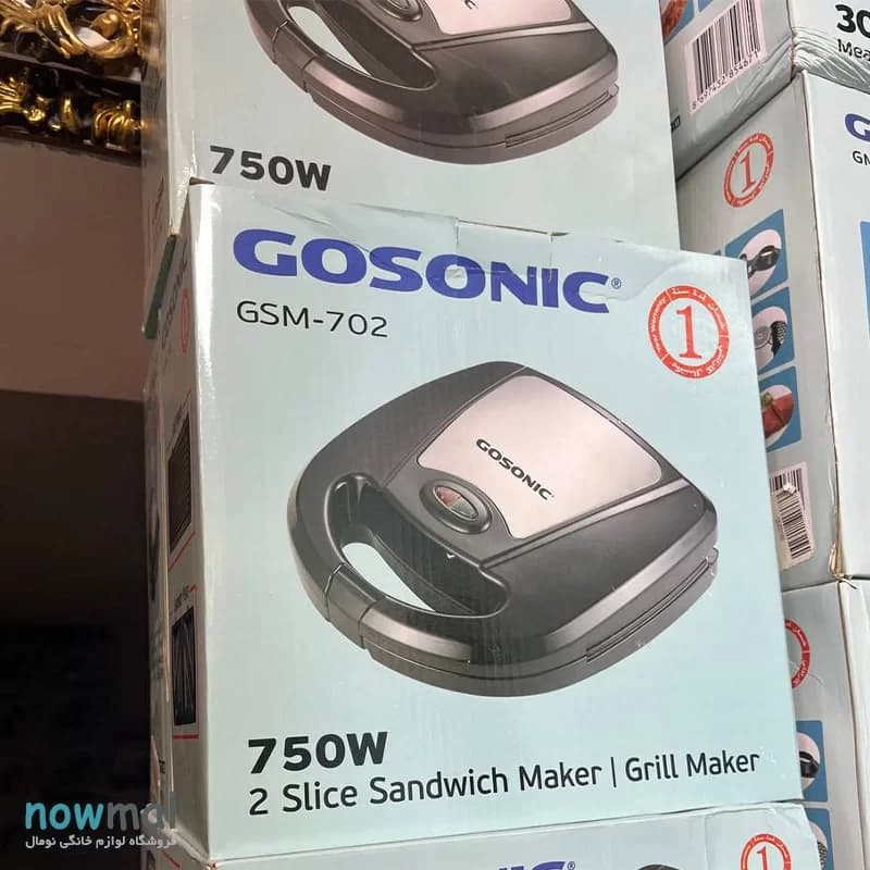 ساندویچ ساز و گریل گوسونیک مدل 702 توان 750 وات — تصویر ۳