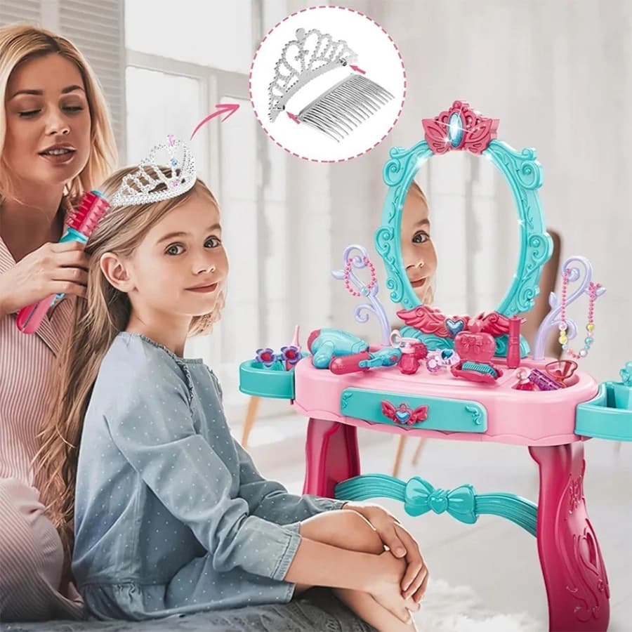 میز آرایشی کودک با صندلی 31 قطعه 93_666 — تصویر ۳