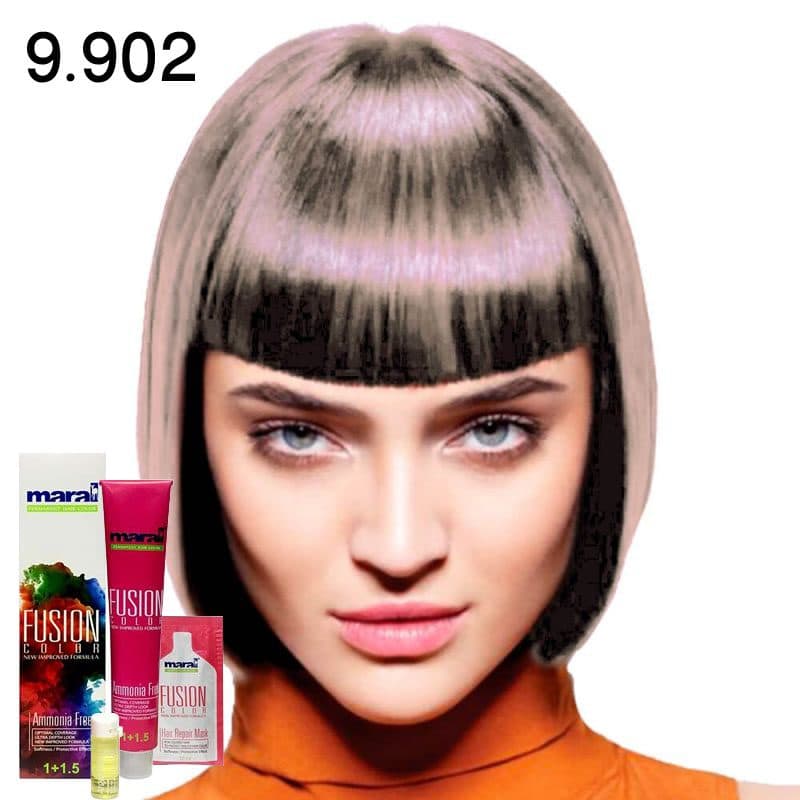 رنگ مو بدون آمونیاک فیوژن کالر مارال رنگ9.902مینیاتوری Minature حجم 100 میلی لیتر — تصویر ۲