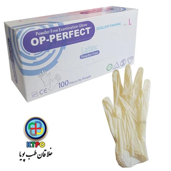 دستکش جراحی لاتکس بدون پودر OP-Perfect Excellent Finishing — تصویر ۲