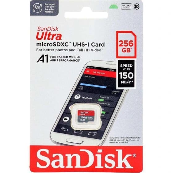 کارت حافظه سن دیسک 256گیگ مدل ultra کلاس 10
