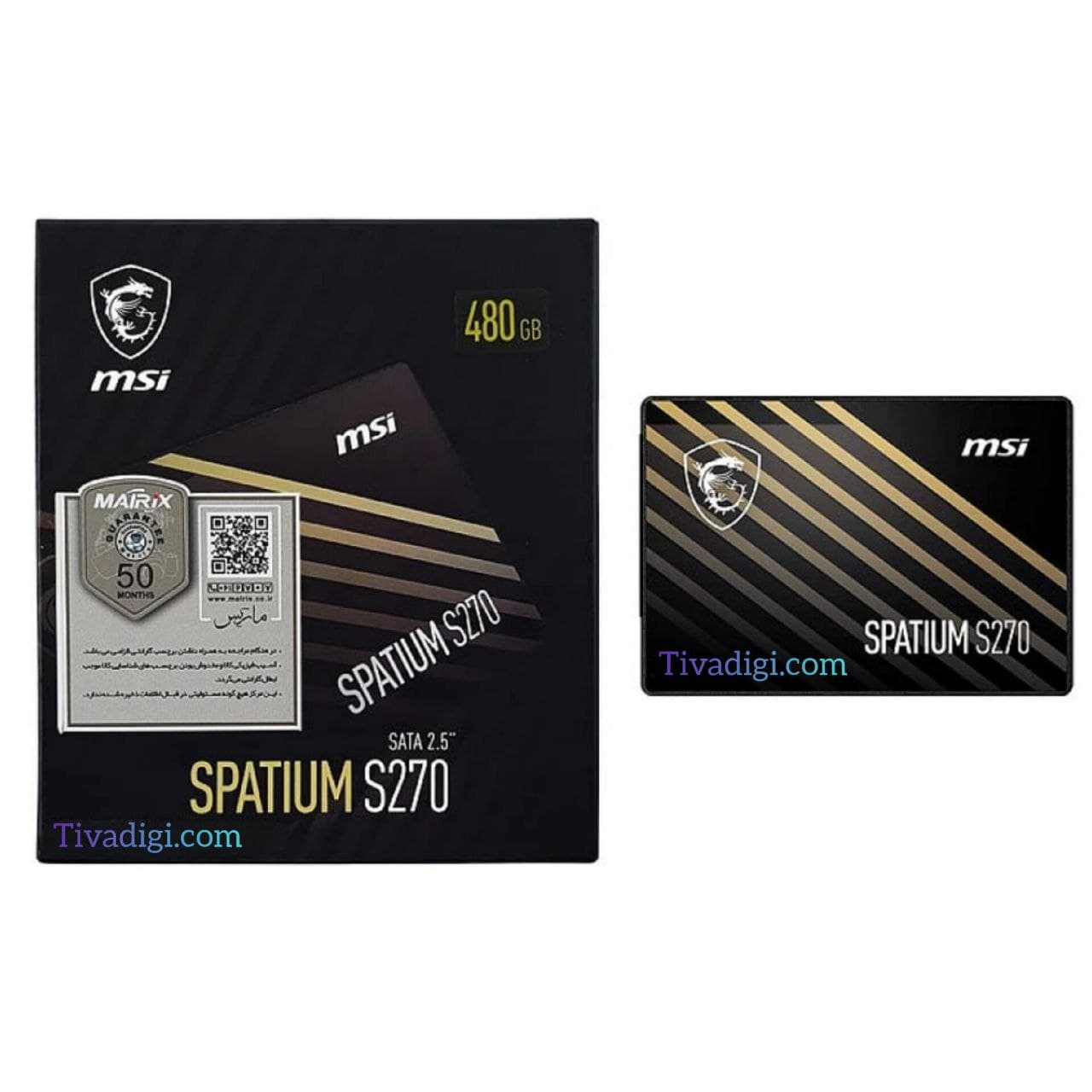 هارد SSD لپ تاپ 480 گیگابایت ام اس آی Sata 2.5Inch_Spatium S270 گارانتی ماتریس