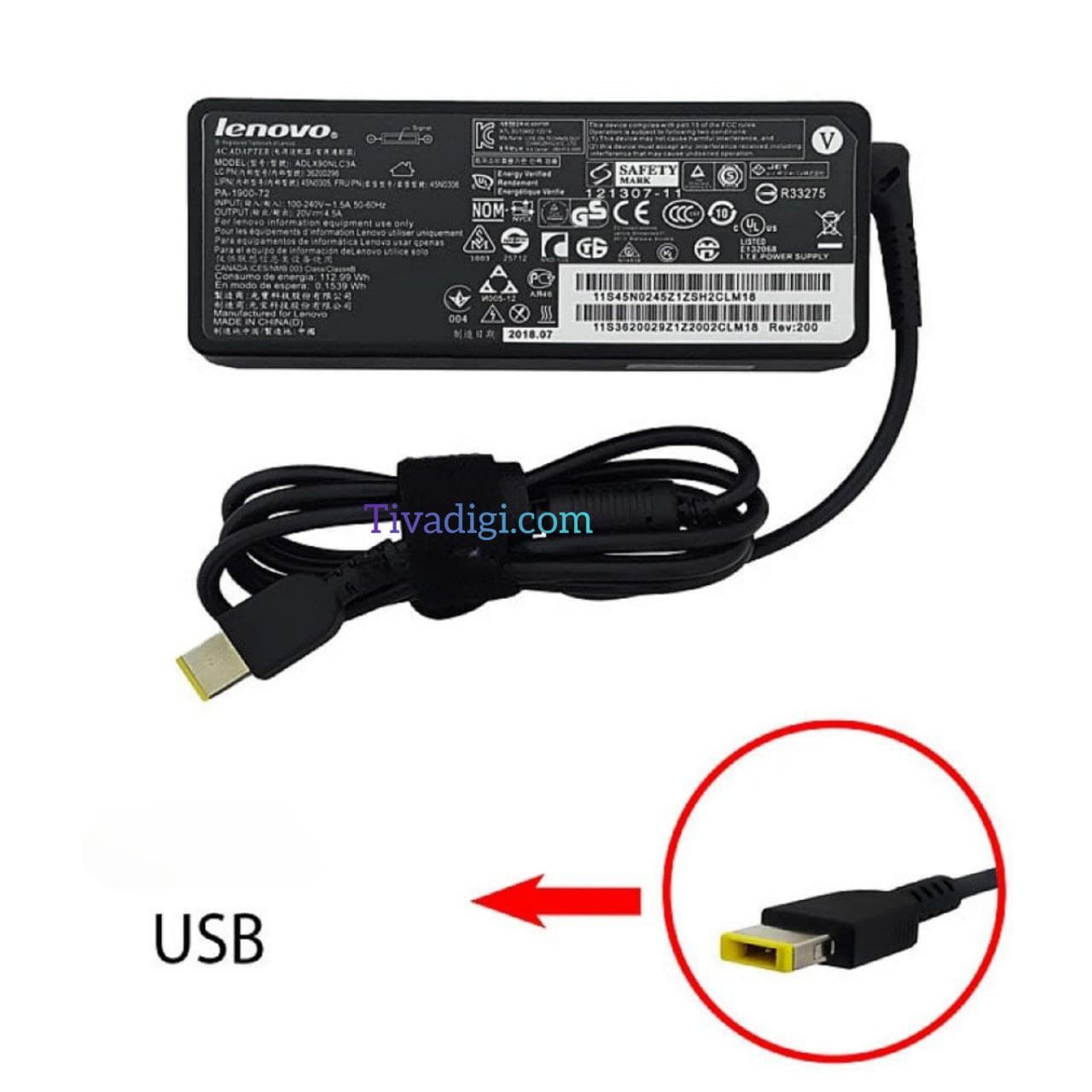 اداپتور لپ تاپ لنوو آیدیاپد Lenovo Thinkpad E470