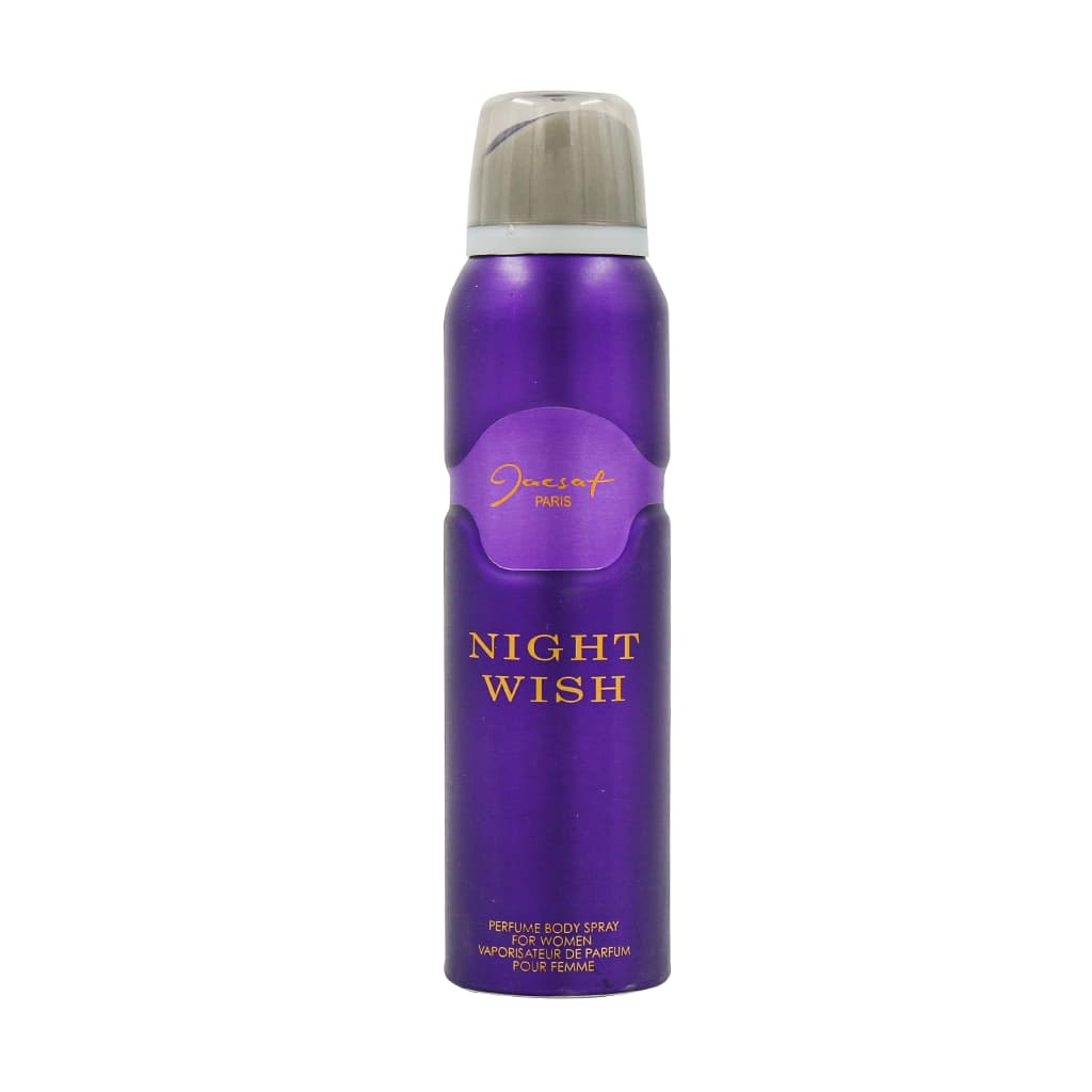 اسپری بدن زنانه ژک ساف مدل Night Wish با رایحه ورساچه کریستال نویر ۱۵۰ میل