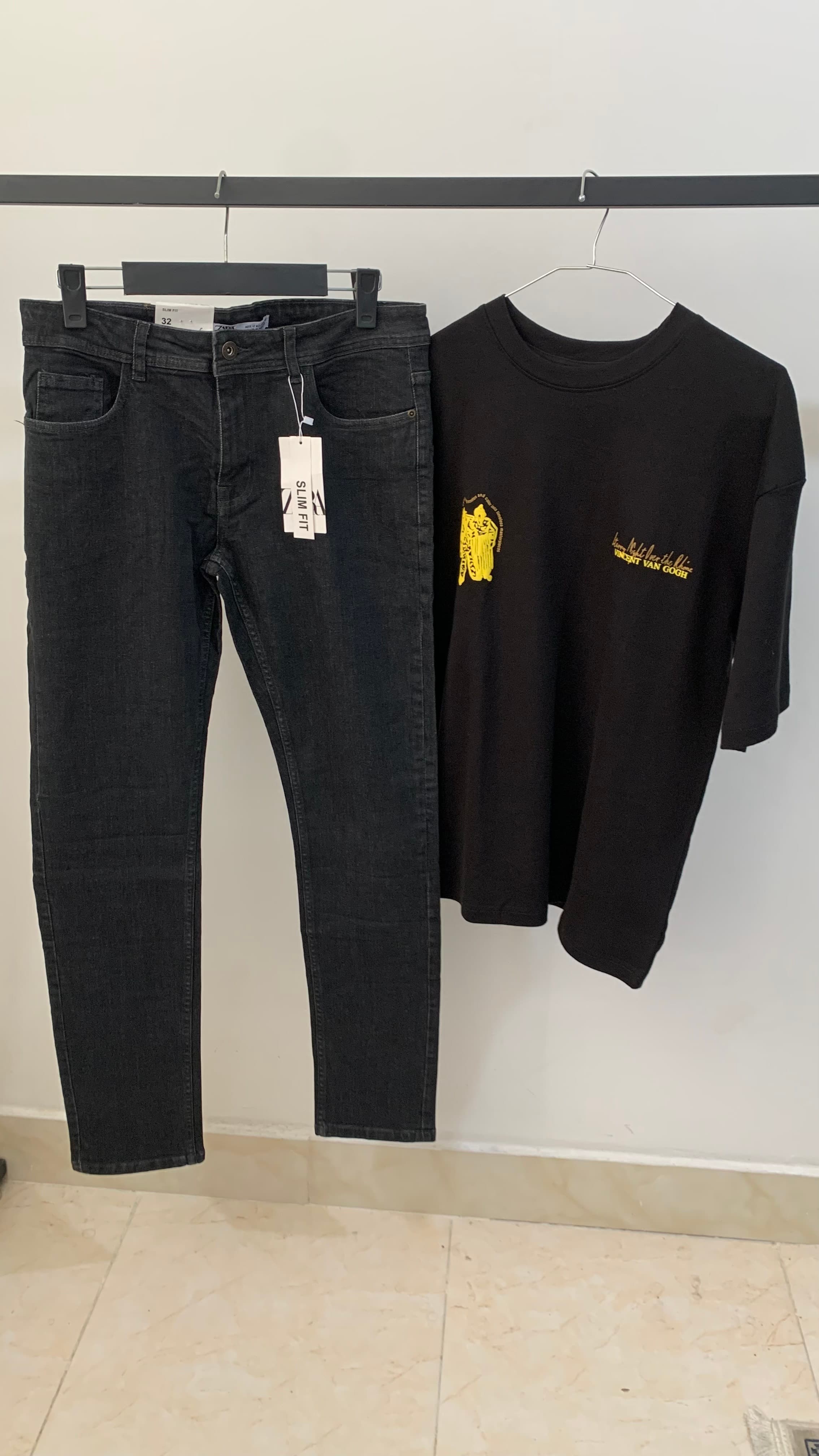 ست تیشرت و شلوار ZARA/Pull&Bear مشکی