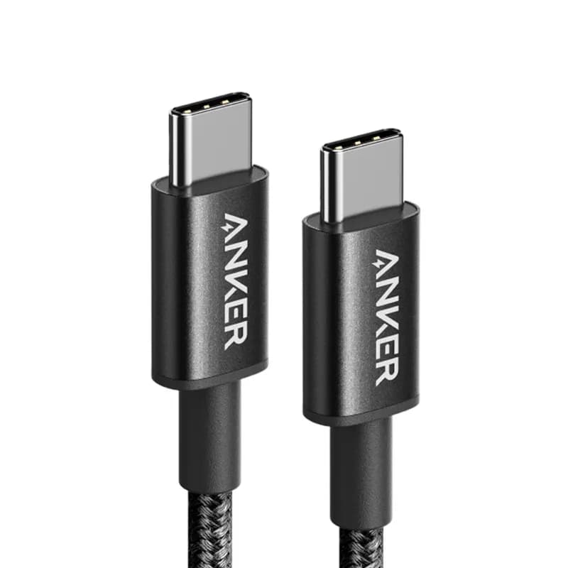 کابل شارژ TYPE C TO TYPE C مدل A8752H11 برند ANKER انکر 60W - 0.9M - گارانتی ایستا