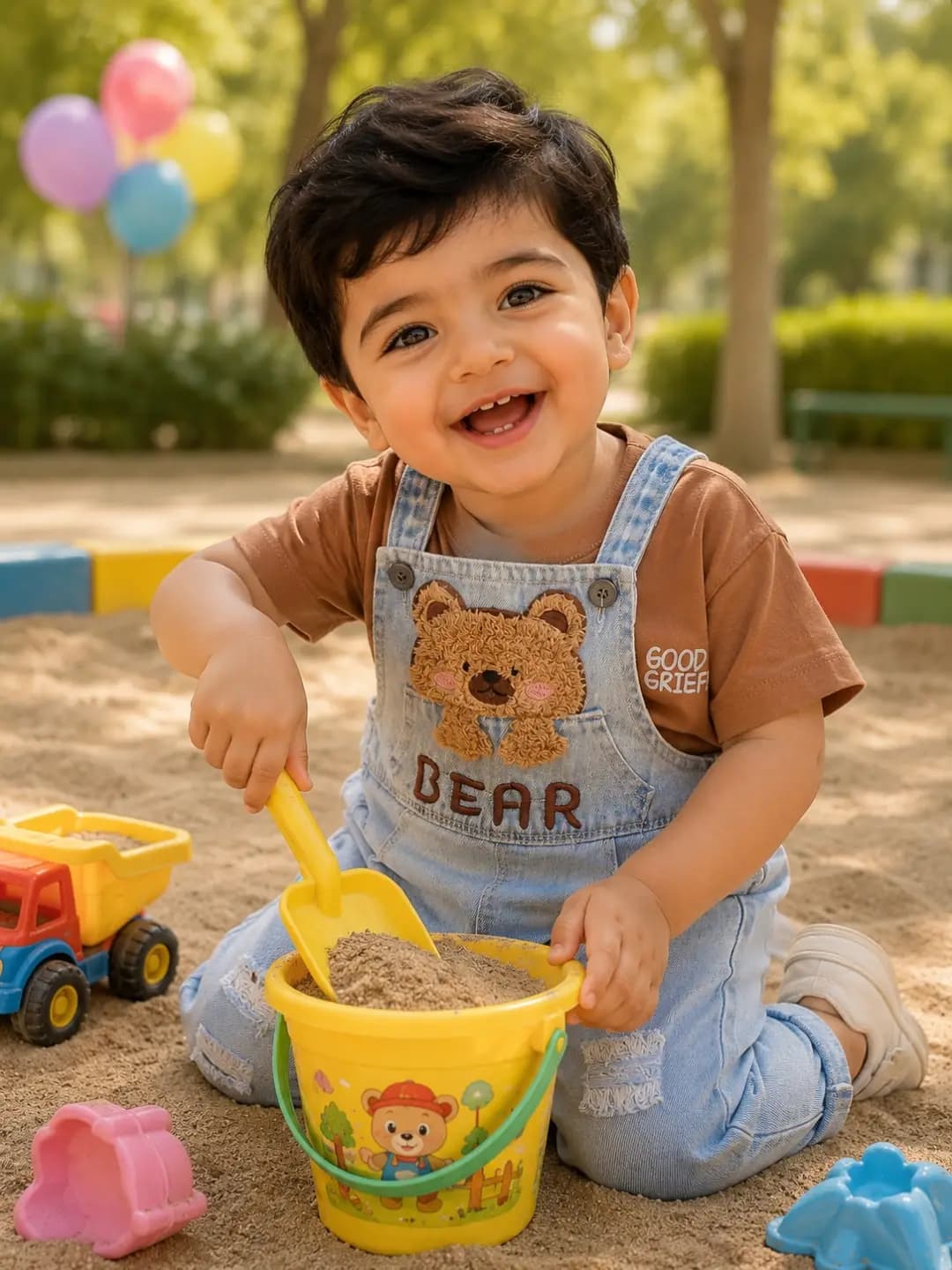 بیلر بچگانه جین اصل گِرَم بالا اسپرت طرح خرسی(۳۵ تا۶۰)