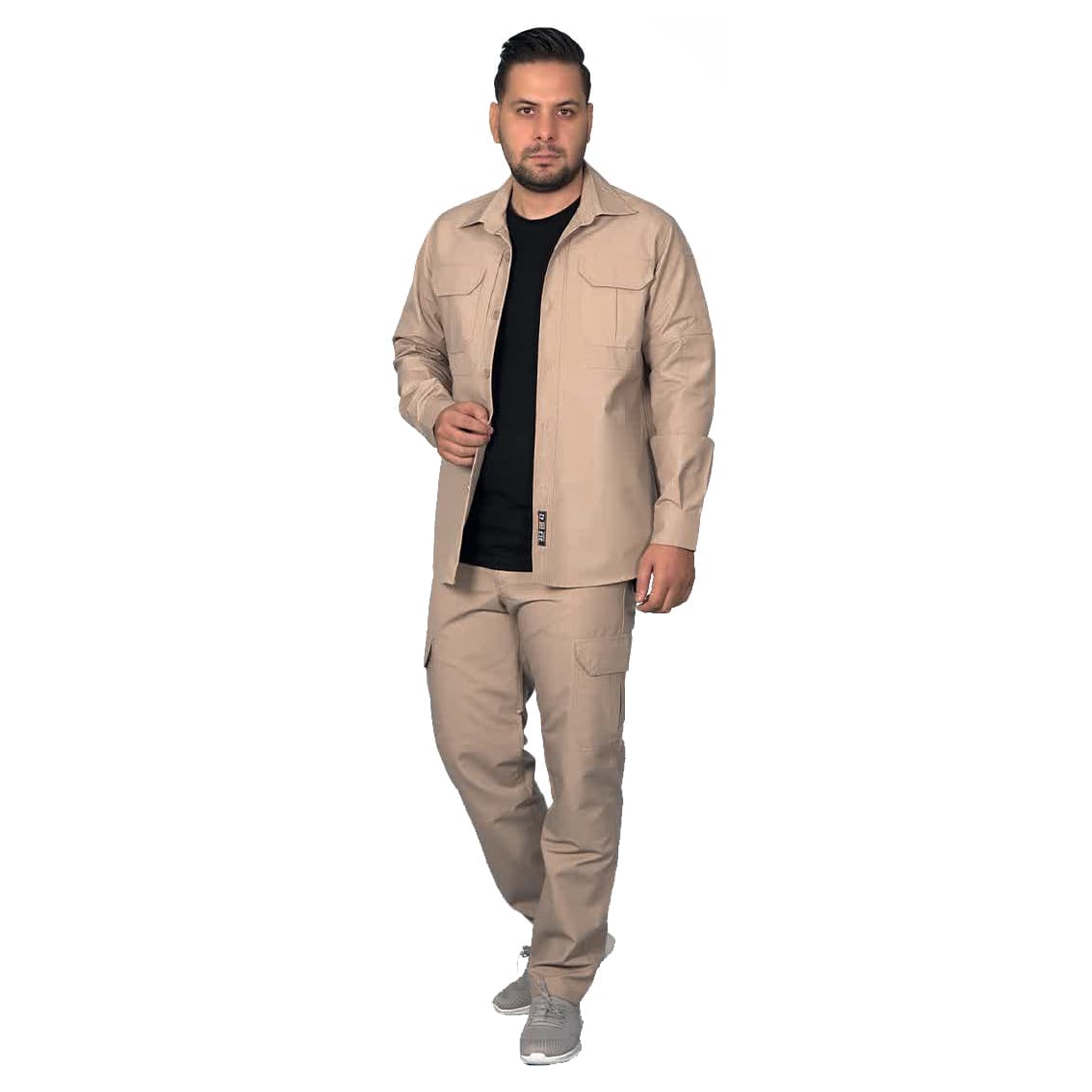 ست پیراهن و شلوار S313 کرم