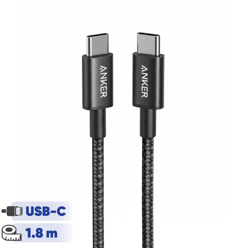 کابل تایپ-سی به تایپ-سی انکر Anker USB-C to USB-C Cable 6Ft 180CM مدل A8757