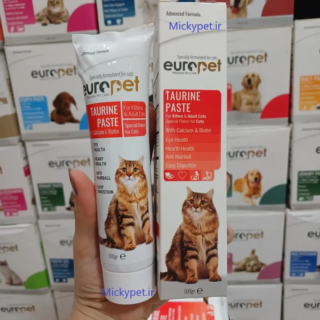 خمیر تائورین مخصوص گربه یوروپت ۱۰۰ گرم — تصویر ۲