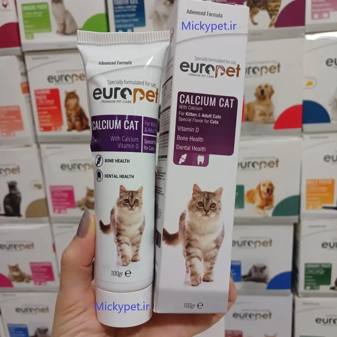 خمیر کلسیم مخصوص گربه یوروپت ۱۰۰ گرم — تصویر ۲