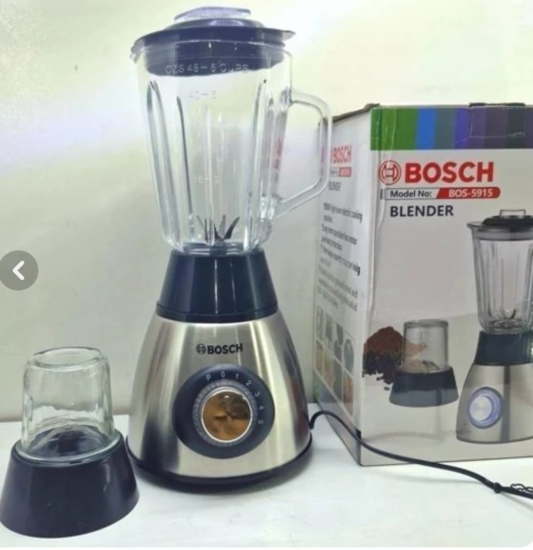 مخلوط کن بوش مدل 5915 ظرفیت ۲ لیتر دوکاره با پارچ شیشه ای