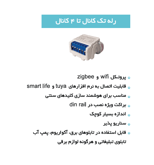 رله اکسترنال 2 کانال وایرلس(وای فای/زیگبی)
