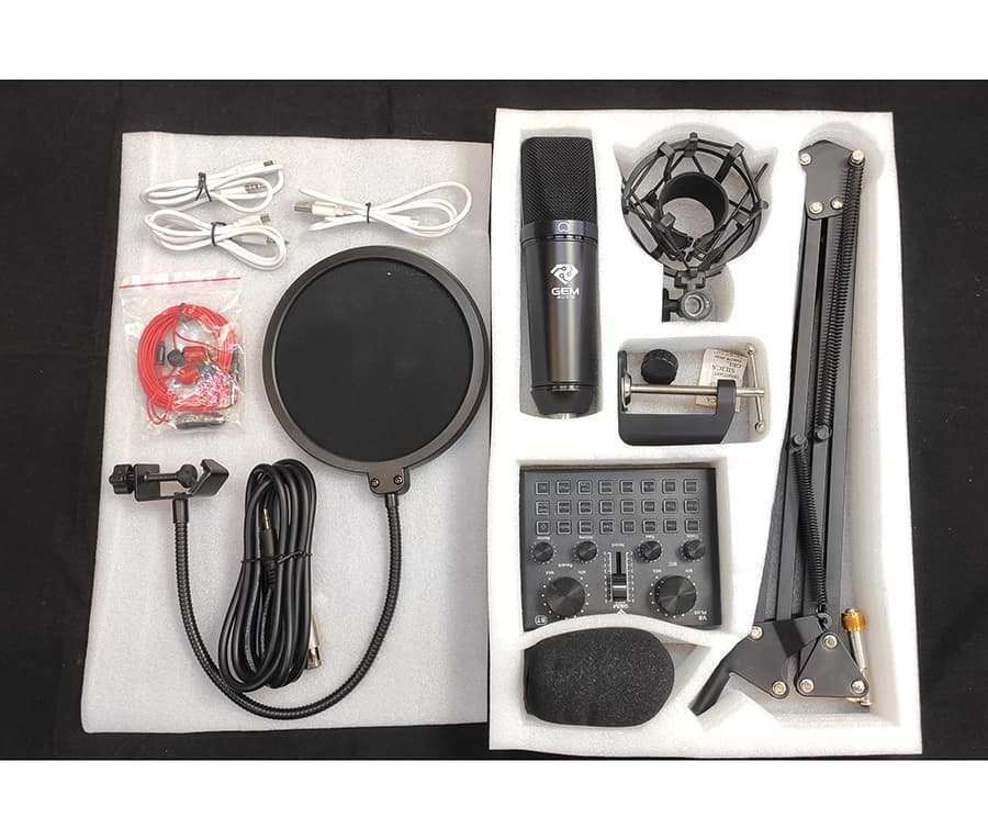 میکروفون gem Audio GA-800 به همراه کارت صدا V8 دست دوم | نگاه شاپ