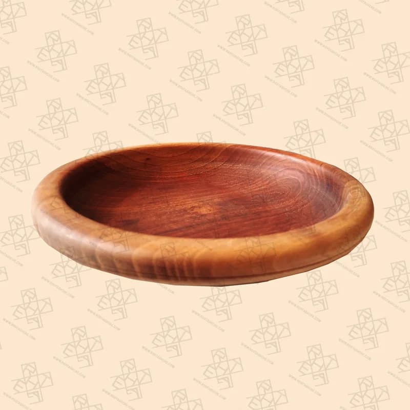 بشقاب چوبی گردویی