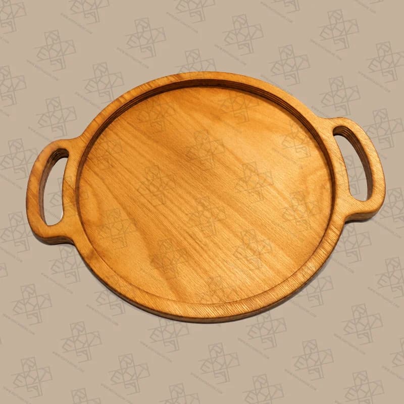 سینی چوبی طرح دایره