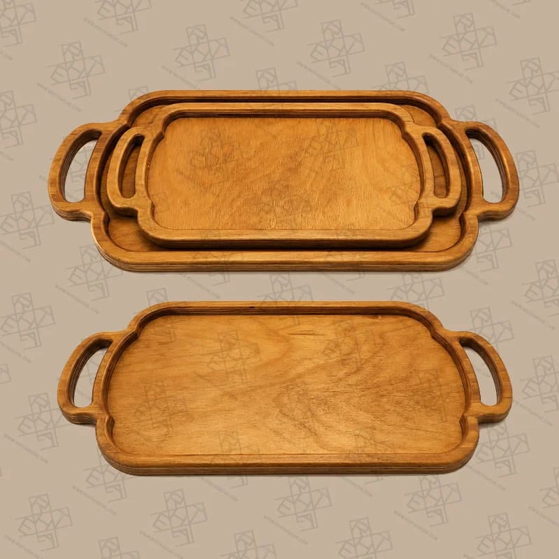 سینی چوبی طرح ساده