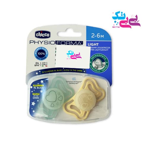 پستانک لایت 2 تا 6 ماه دو عددی چیکو — تصویر ۳