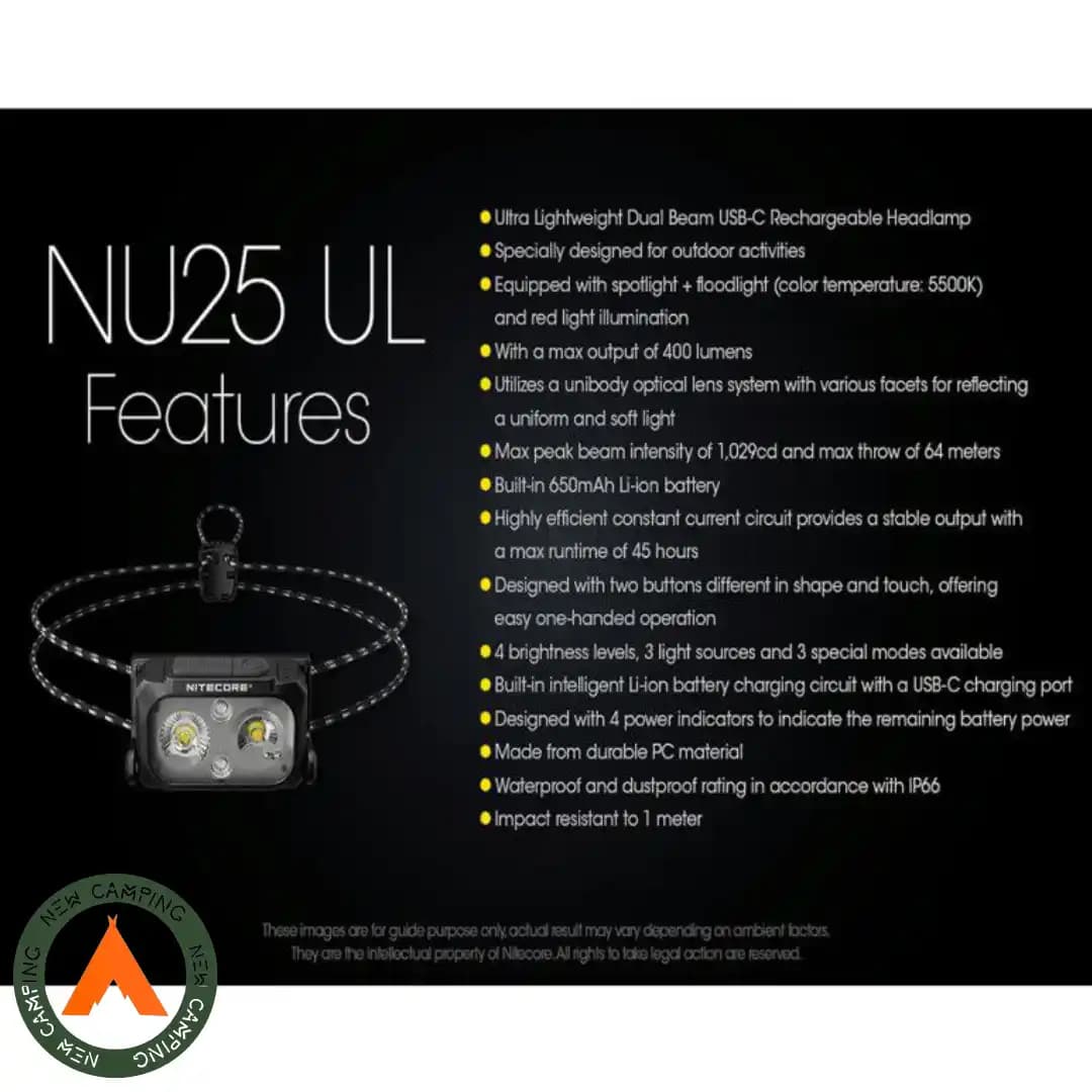 هدلامپ نایتکر NU25 UL با قیمت روز 4 مهر 1405 — تصویر ۳