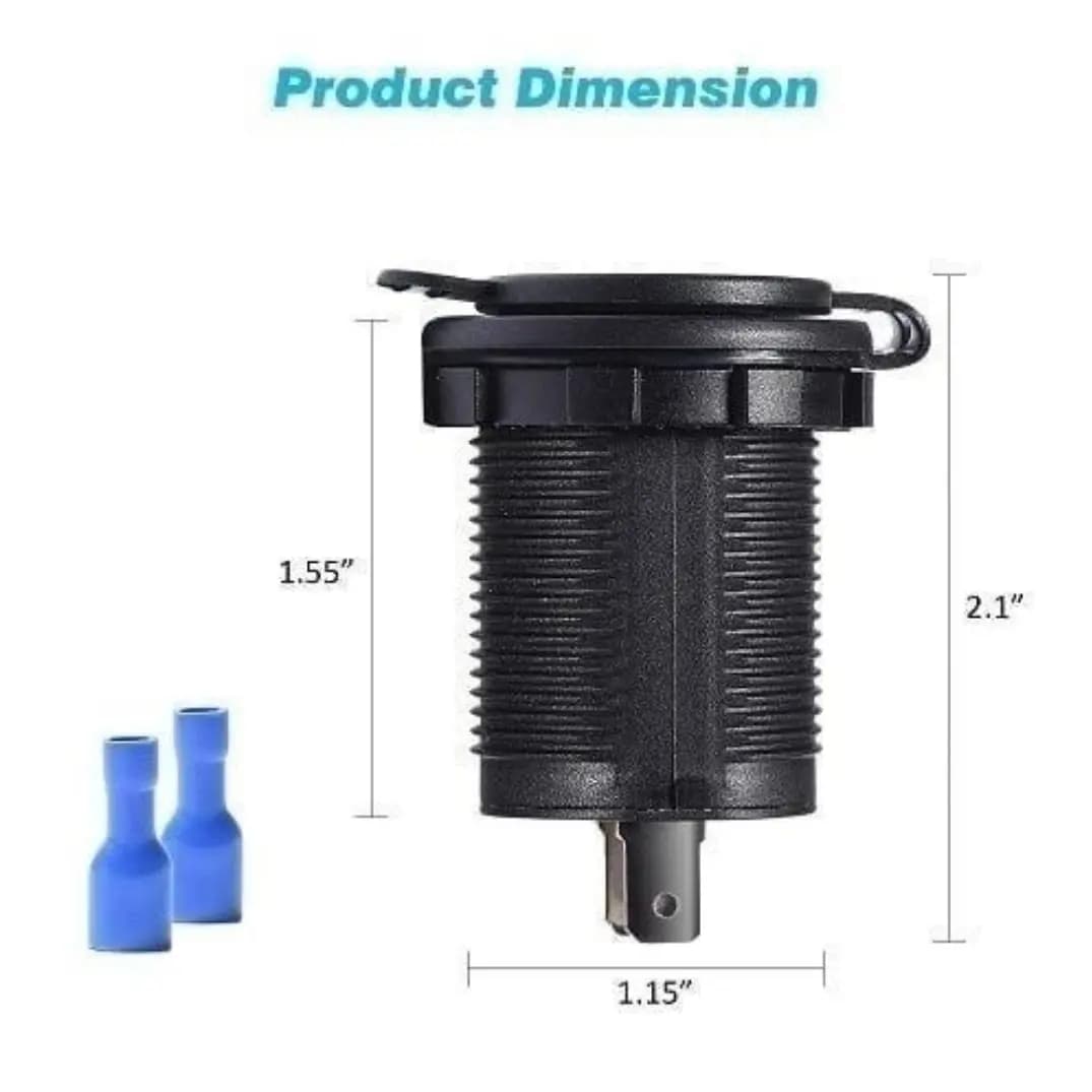 درگاه شارژر USB دوتایی 1 و 2.1 آمپر تو کار گرد — تصویر ۴