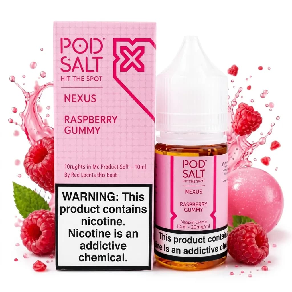 سالت رزبری آدامس پاد سالت | Pod Salt Nexus Raspberry Gummy Nic Salt