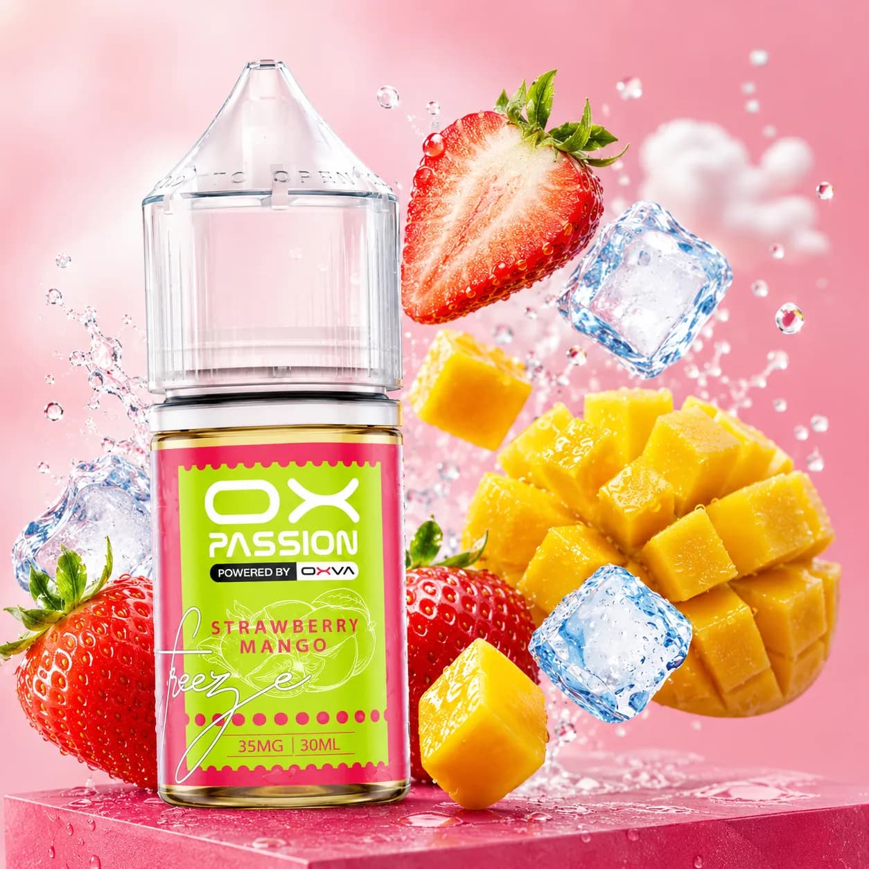 سالت اکسوا سری خنک توت فرنگی انبه | Oxva Passion Strawberry Mango Nic Salt E-Liquid
