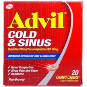قرص ADVIL تسکين دهنده علائم سرماخوردگي و سينوس بسته 20 عددي(1013062)