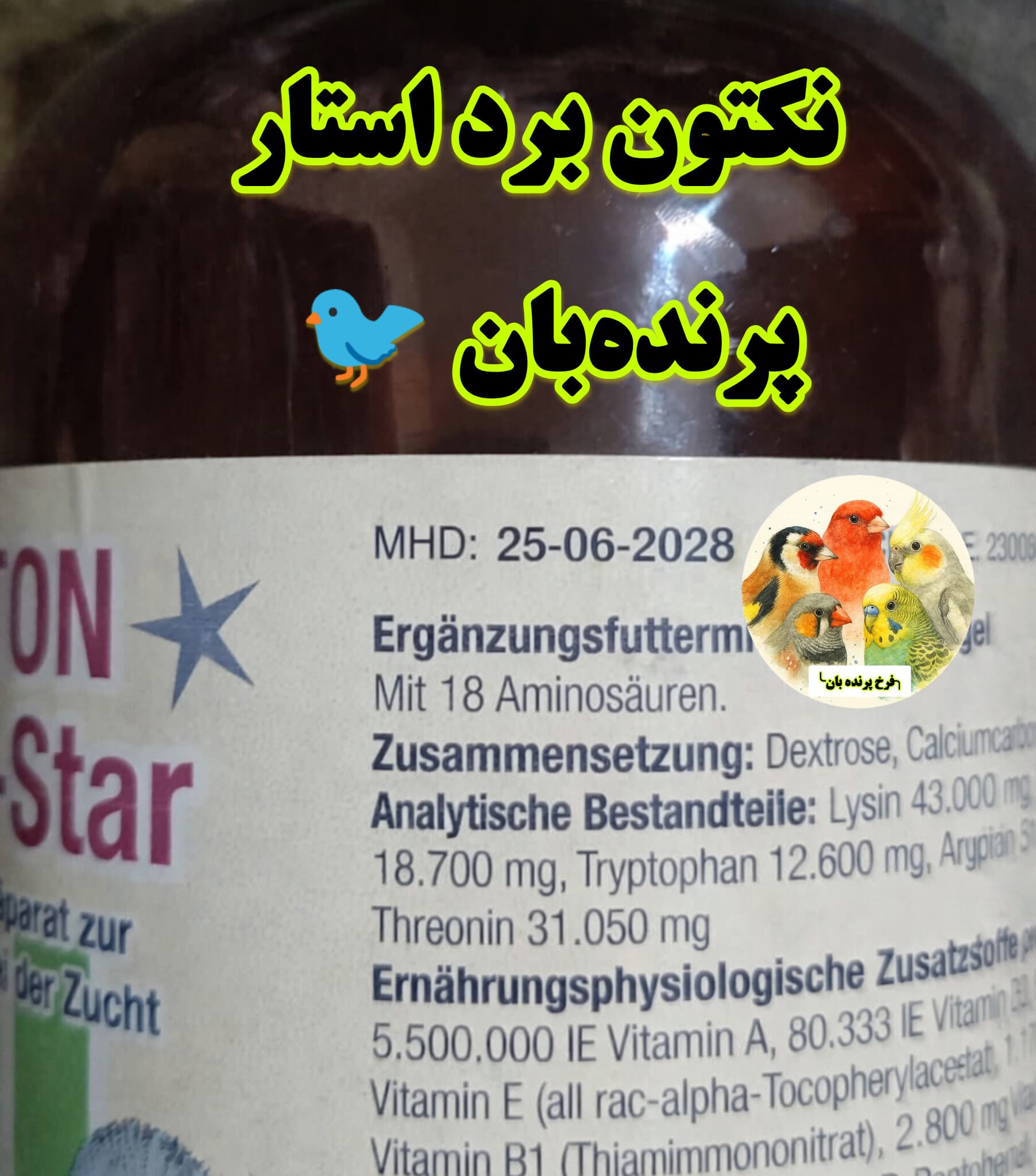 نکتون برداستار | مکمل تقویت جفت‌گیری و تخم‌گذاری پرندگان زینتی